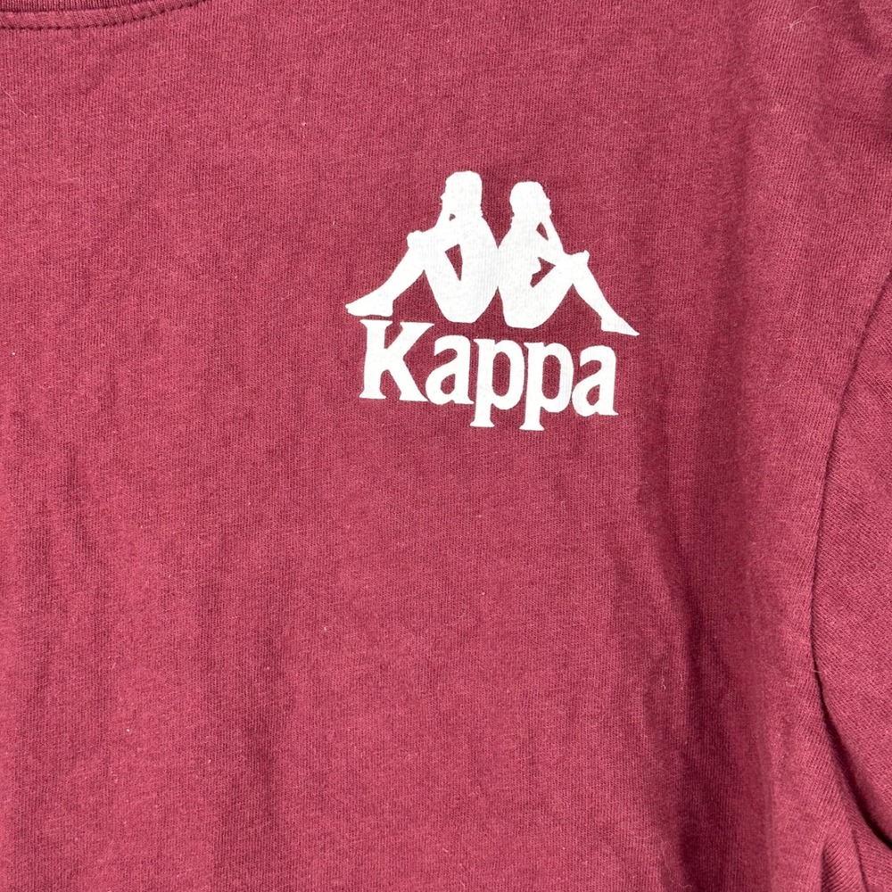 Kappa Men Burgundy Long Sleeve T Shirt Classic Logo Sleeve Graphic M read - Picture 2 of 9